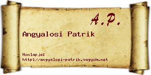 Angyalosi Patrik névjegykártya